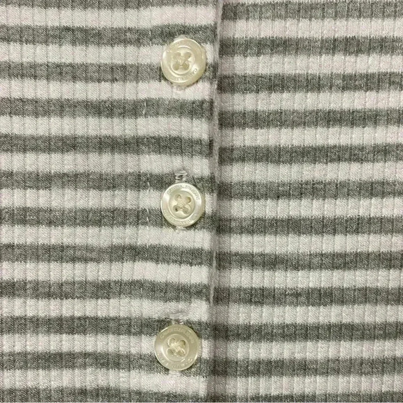 NWOT Calvin Klein Jeans, Striped Logo Sweater, Medium, Grey & White - Picture 5 of 7